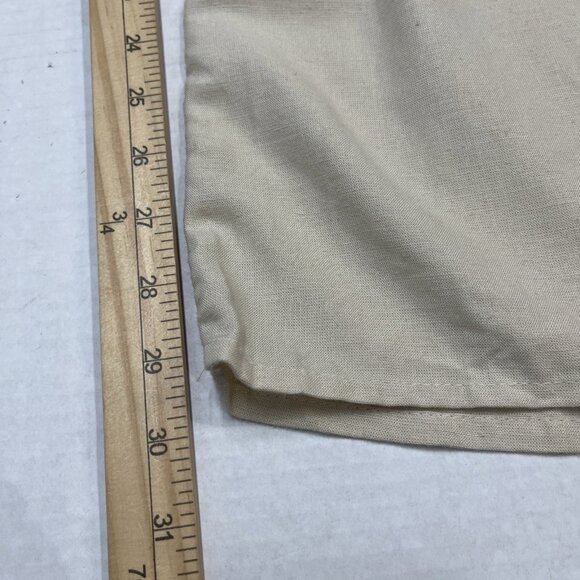 Midnight Sky Pants Womens L Ivory Linen Blend Wide Leg Pull On Beachy Coastal - Picture 5 of 12